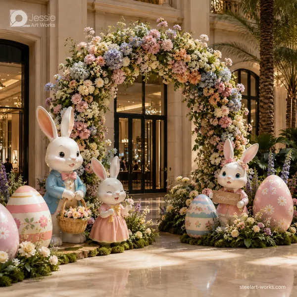Decorações de lanternas de Páscoa para eventos comerciais