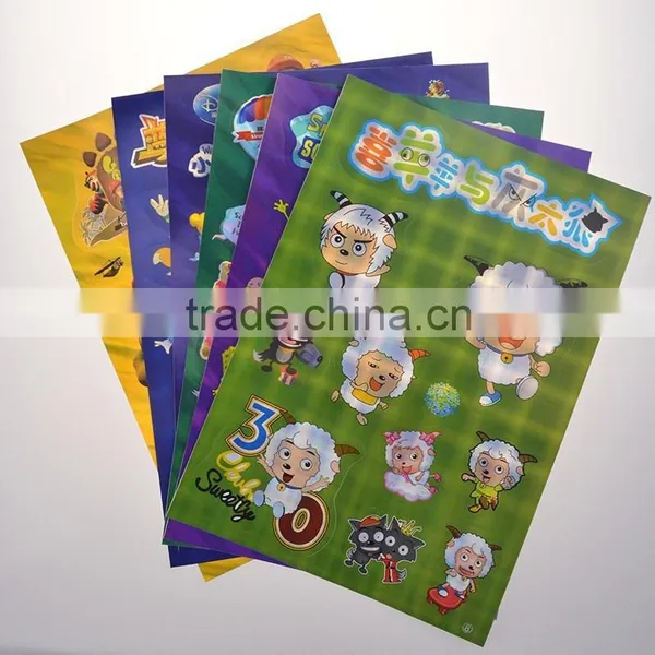 Kids Children Cartoon Dazzle Colour Color Diy Paste Laser Sticker photo-2