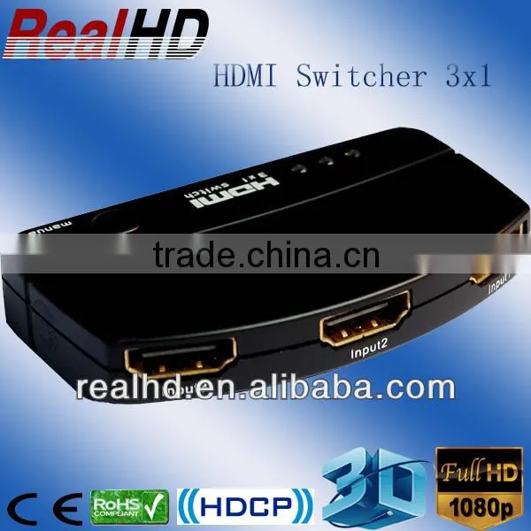 3x1 HDMI Switch With Remote
