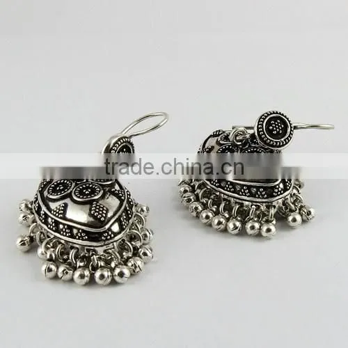 Excellent Oxidized 925 Sterling Silver Earring, Sterling Silver Jewellery, Indian Silver Jewellery photo-3
