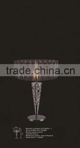 Pearl Black Metal Led Table Decoration Lamp