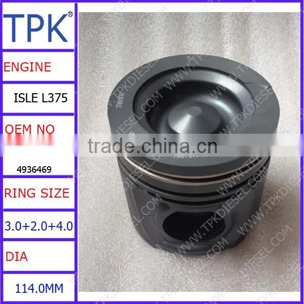 ISLE 6L L375 T375 Engine Repair Parts PISTON KIT 4987914 4936469 photo-3
