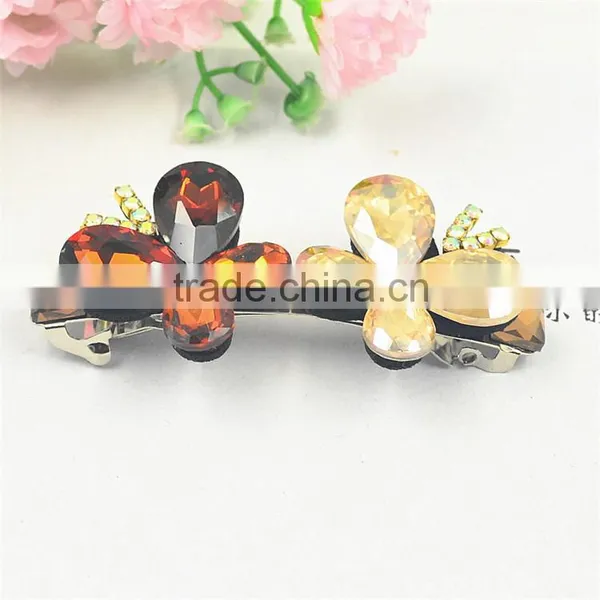 Women Girls Bridal Wedding Crystal Rhinestone Diamante Flower Hair Clip Apparel Accessories Headwear Hair Pin photo-4