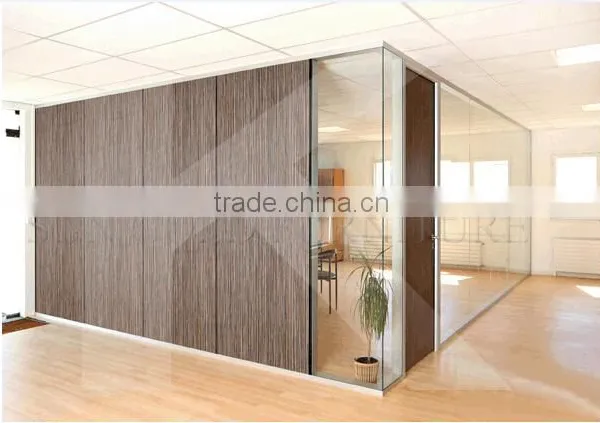 Factory High Partition Divider Glass Wood Partition Wall ( SZ-WSP366)