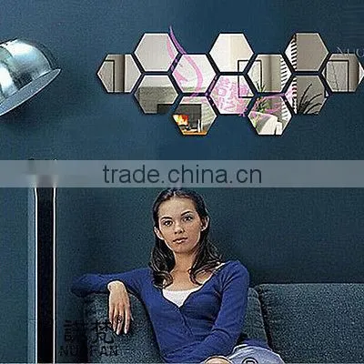 Acrylic Modern DIY Hexagon Removable Furniture Decoration Mirror Wall Sticker Quality Choice photo-4