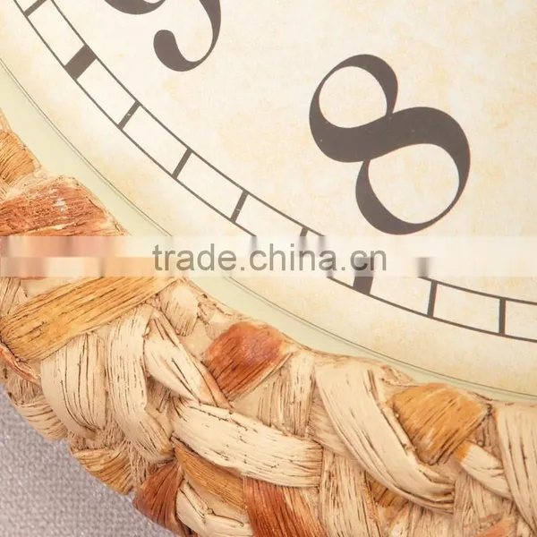 Large Garden Decorations Rattan Design Polyresin Digital Clock photo-3