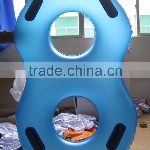 Big Double Ring Yellow Inflatable Adult Swim Ring photo-4