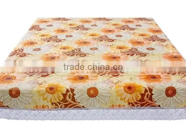 PVC/PEVA Lace Tablecloth With Flannel Backing, High Quality & Waterproof & Oil Proof photo-6