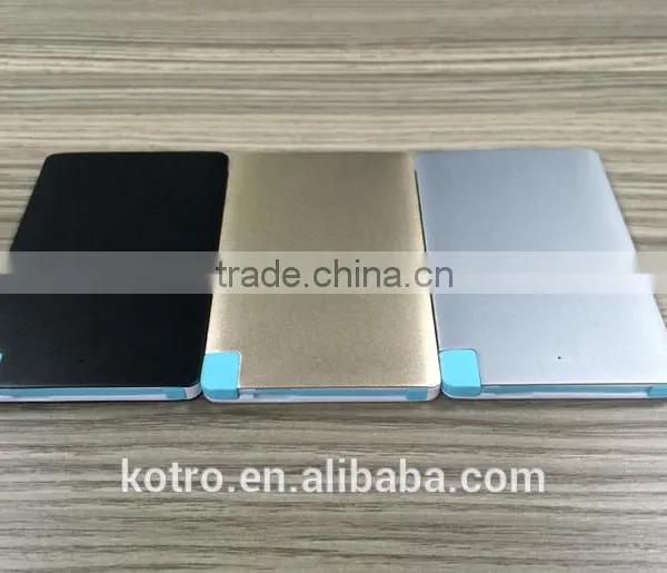 Promotional Gift Metal Aluminum Credit Card Power Bank 2500mAh photo-2