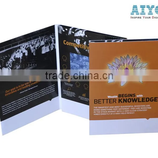 Full Color Printed Video Book With Lcd Screen (2.4" to 10.1") Video Brochure Card photo-5