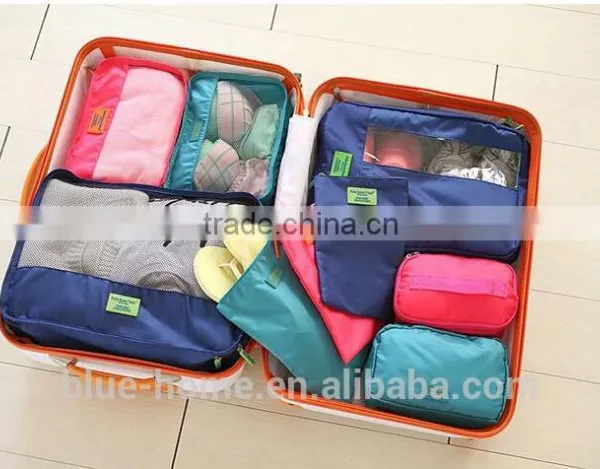Made in China Women Trave Insert Handbag Clothes Pants Sundries Storage Bag Sets 7 Pcs photo-3