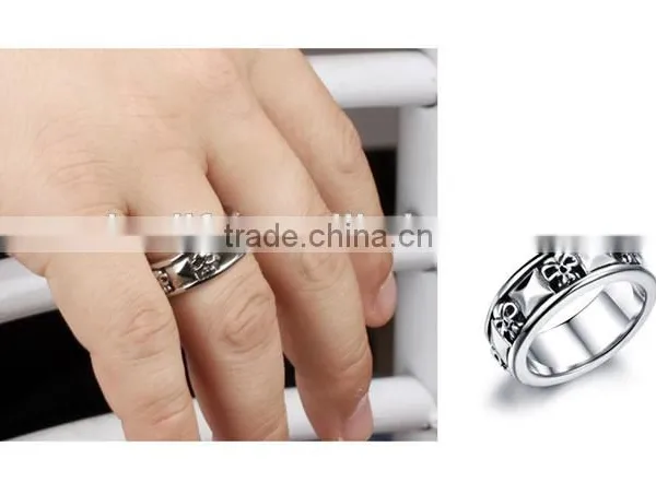 Stainless Steel Jewellery Fashion Trend Skull Mens Hand Rings photo-6