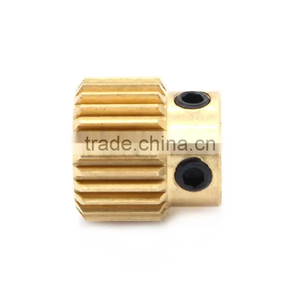 New Arrival!!! DIY 3D Printer Reprap Prusa i3 Extrusion Wheel Special Brass Wire Feed Wheel 3d Printer Extruder Driving Gear photo-3