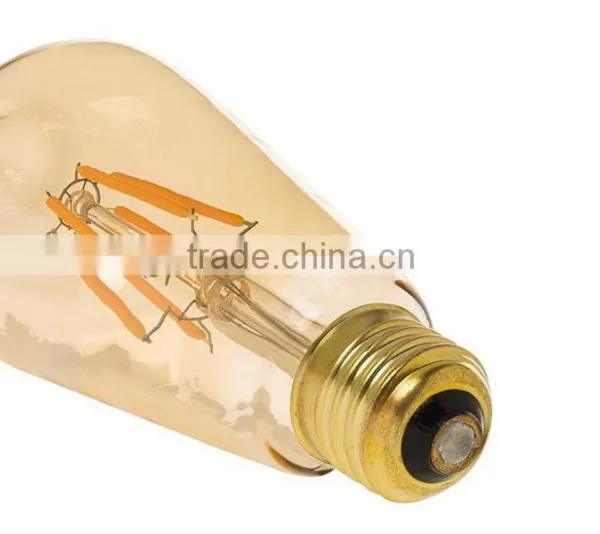 Gold Tint Cover St64 8w E27 Led Edison Bulb photo-2