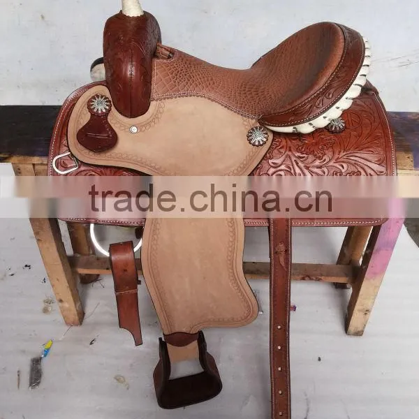 Western Saddle Hand Carved Leather photo-2