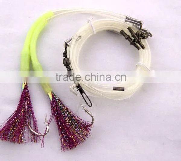 Groper Heavy Duty Rigs Two Flasher 13/0 Recurve Circle Hooks Effective on Other Deep Water Fish