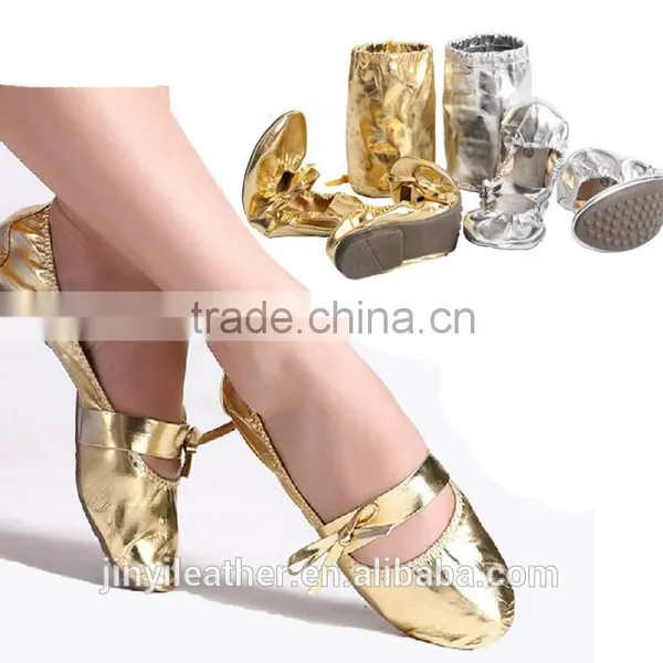 Professional Gold/silver Belly Dance Shoes, Ballet Dancing Shoes for Women, Adults Kids Flat Dance Shoes, Zapatos de Baile Latin