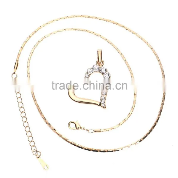 18k Fashion Gold Heart Jewellery Designs Statement Necklace 2015 Supplier's Choice photo-3
