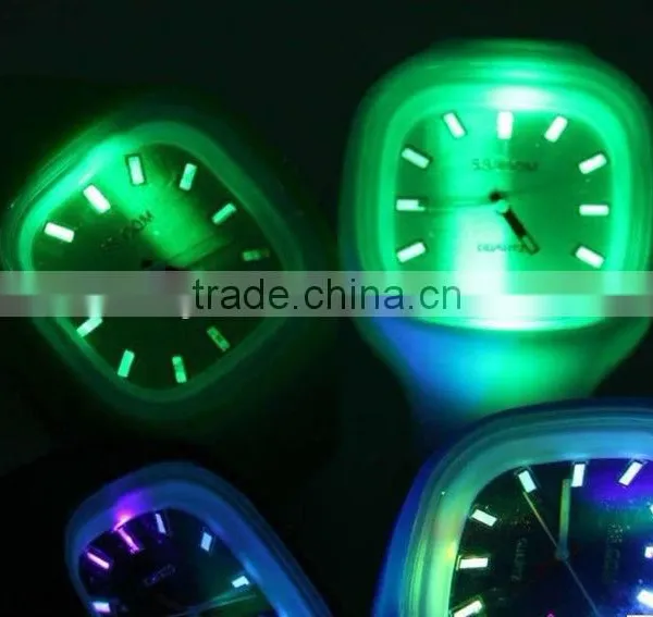 NEW HOT SELLING Square Jelly Quartz Wrist Bracelet Sports Unisex Silicone LED Watch 12colors Choose photo-4