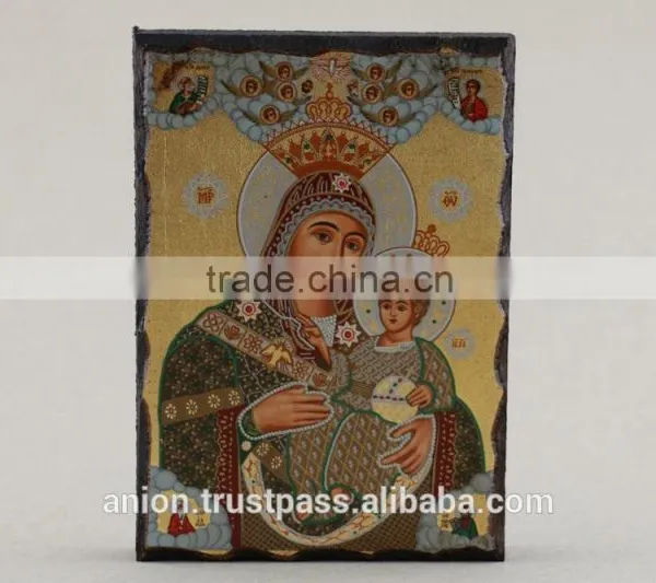 Orthodox Greek & Russian Wooden Icon photo-2