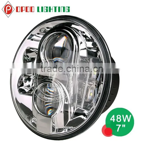 White Light DC9-36V 6500K 48W Led Lamp Jeep Wrangler Headlight