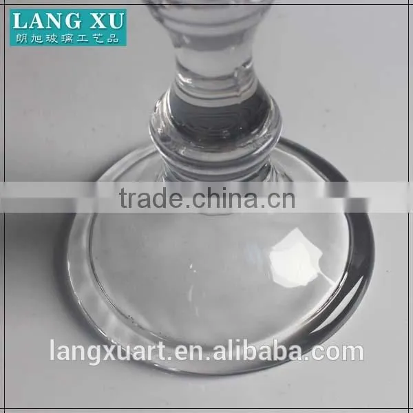 Long-stemmed Crystal Glass Bamboo Candle Holder photo-4