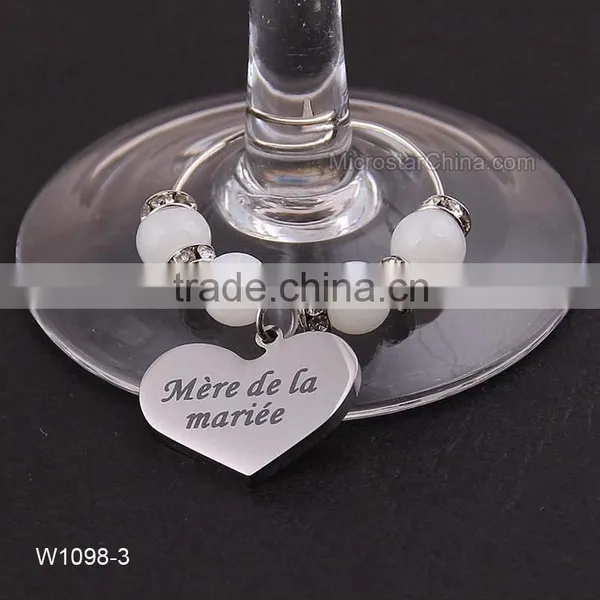 Wedding DIY Decorations French Luxurious Events Table Decorative Crafts Party Supplies Wine Glass Charms photo-4