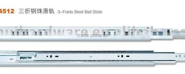 Hot Sale ! ZY:3-Fold Steel Ball Drawer Slide photo-5