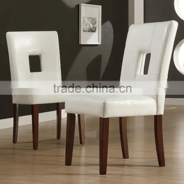 DC-2521 White Faux Leather Side Chairs photo-2