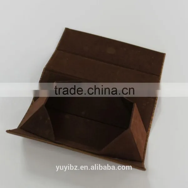 Wood Twill Folding Glasses Box Square Sunglasses Case photo-5