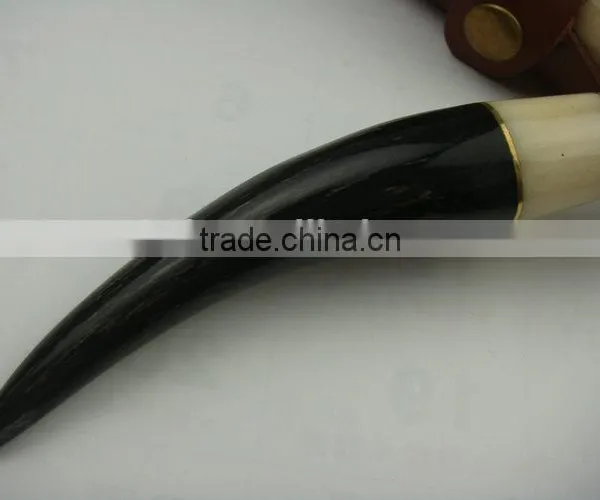 OEM Ox Horn/Camel Bone/Brass Handle Damascus Knife photo-5
