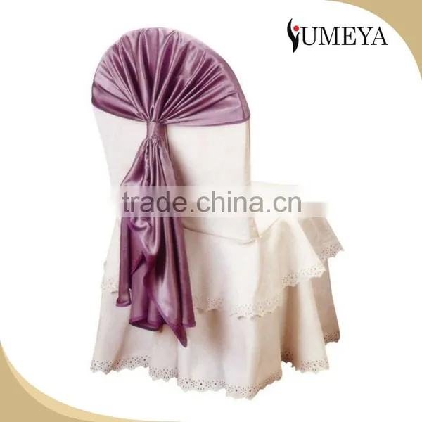Cheap Wholesale Banquet Chair Cover Wedding Lace Chair Hood In White Color photo-2