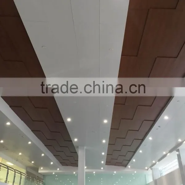 Wooden Grain PVC Ceiling Made of Galvanized Steel