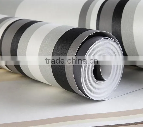 Classic Non Woven Colorful Stripe Wallpaper Pink photo-5