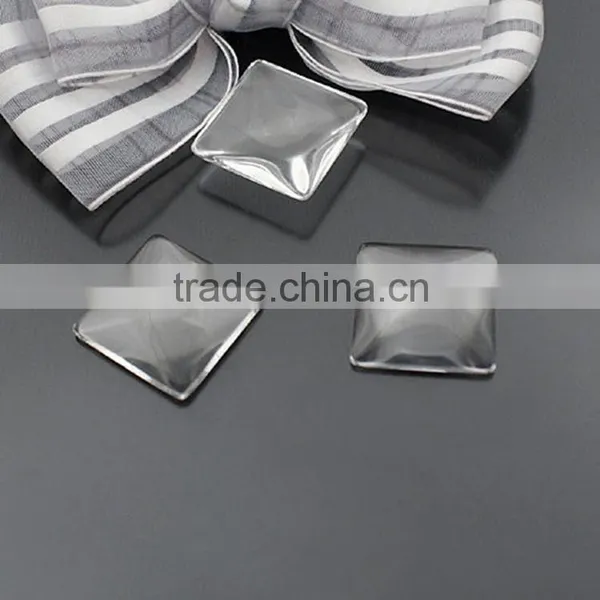 Custom Order Welcome Shape:round,heart,square,rectangle,ovel,drop,triangle,etc // Round Wholesale Clear Faceted Glass Cabochons photo-2
