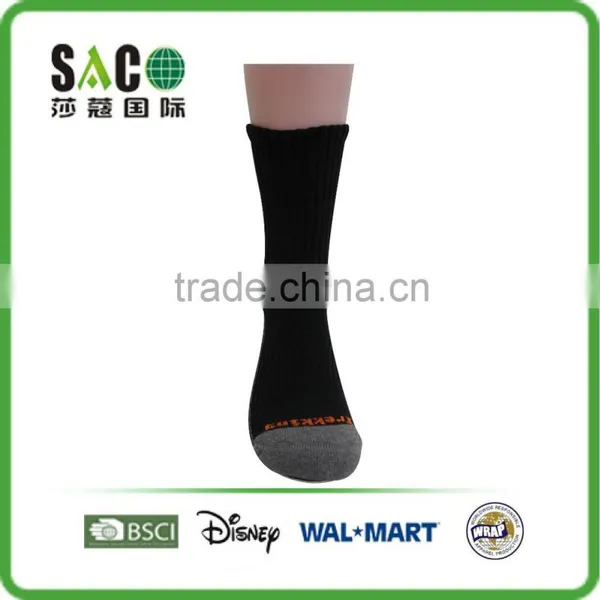 Grey and Black Yarn Doubling Foot and Jacquard Black Body Sports Socks photo-4