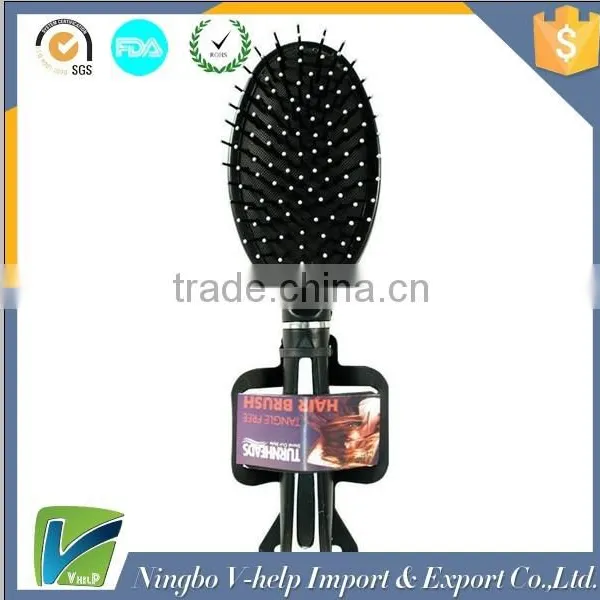 Plastic Hair Brush Rubber Paint Coating Styling Hair Brush Nylon Bristle Hair Brush photo-2