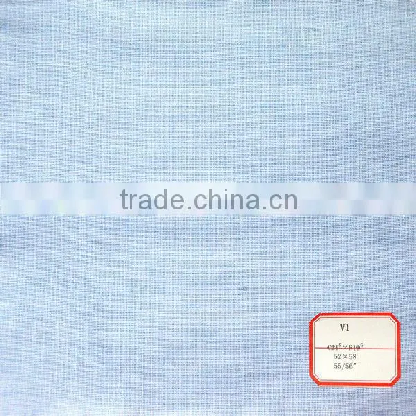 Yarn Dyed Ramie Woven Fabric For Clothes/C21s*R21s 52*58