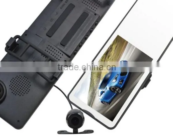 Hot Selling 4.3'' HD Dual Lens G-sensor Car Mirror DVR Camera Recorder Night Vision Rear View Christmas Gifts photo-5