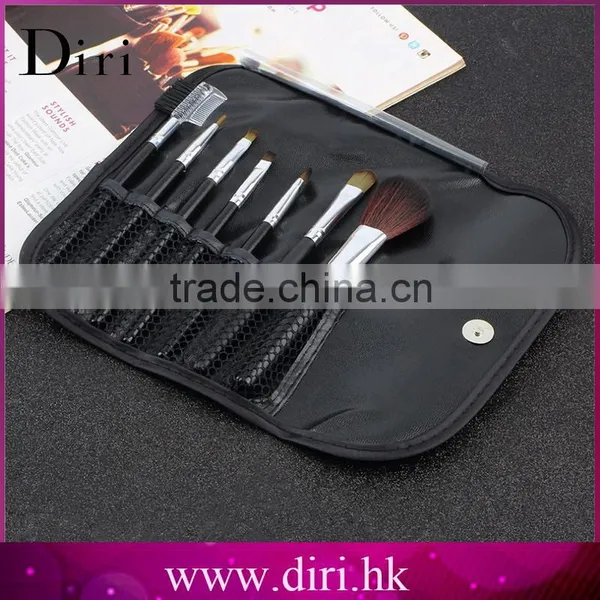 7pcs Metal Handle Cosmetic Makeup Brush Set With PU Bag photo-5
