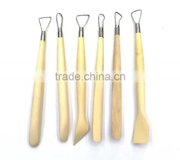 6pcs Hand Clay Pottery Tools Set With Steel Ribbon Blades /sculpting Tools photo-6