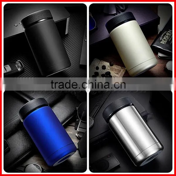 New Design 304 Double Layers Stainless Steel Dermatoglyph Lid Rubber Paint Body Office Gift Vacuum Thermal Insulation Cups photo-5