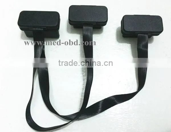 Flat OBD2 Spitter Y Cable Right 16pin Male to 2 Pieces 16pin Female photo-4
