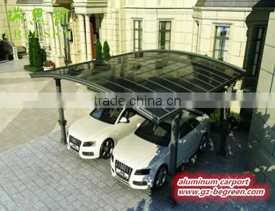 Easy Installation White Aluminum Frame Cantilever Carport With Polycarbonate Sheet photo-6