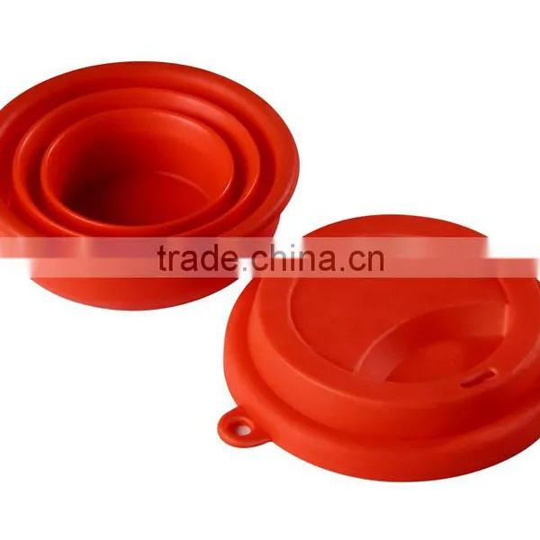 Collapsible Silicone Travel Coffee Tea Cup, Camping Travel Cup BPA Free photo-3