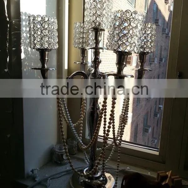 Crystal Centerpiece Wedding Table Candelabra photo-3