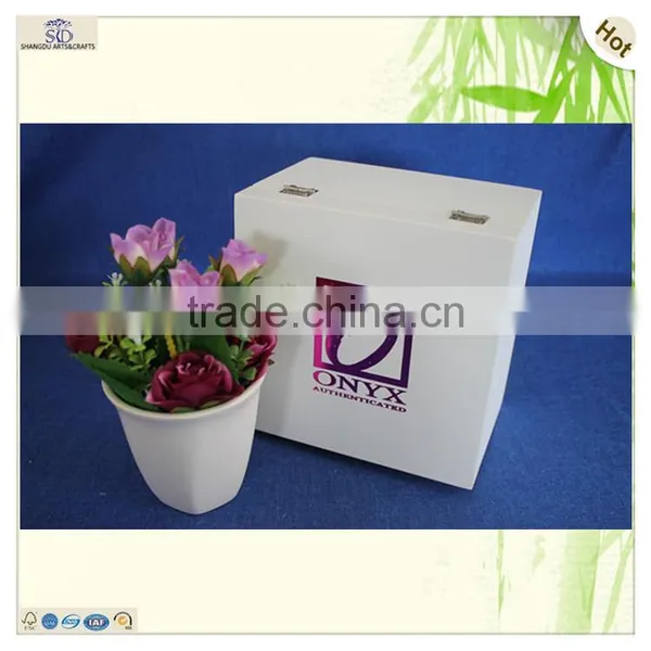 Подарочный окрашенный квадратный замочный ящик из туголовой древесины photo-6