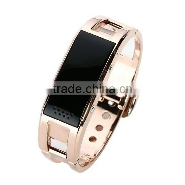 Stainless Steel Smart Watch, Sleep Mornitoring Smart Bracelet, OLED Screen Bluetooth Watch photo-2