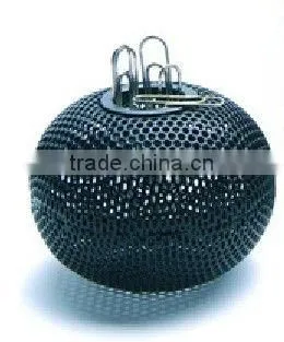 Round Spherical Metal Mesh Desktop Magic Clips Holder photo-2