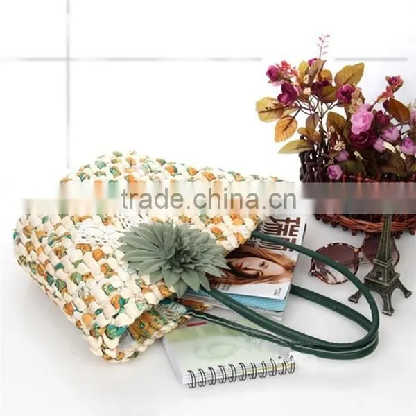 Handmade Cheap Summer Corn Straw Beach Bag photo-3